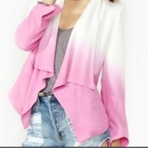 Pink Ombré Jacket blazer Drape open